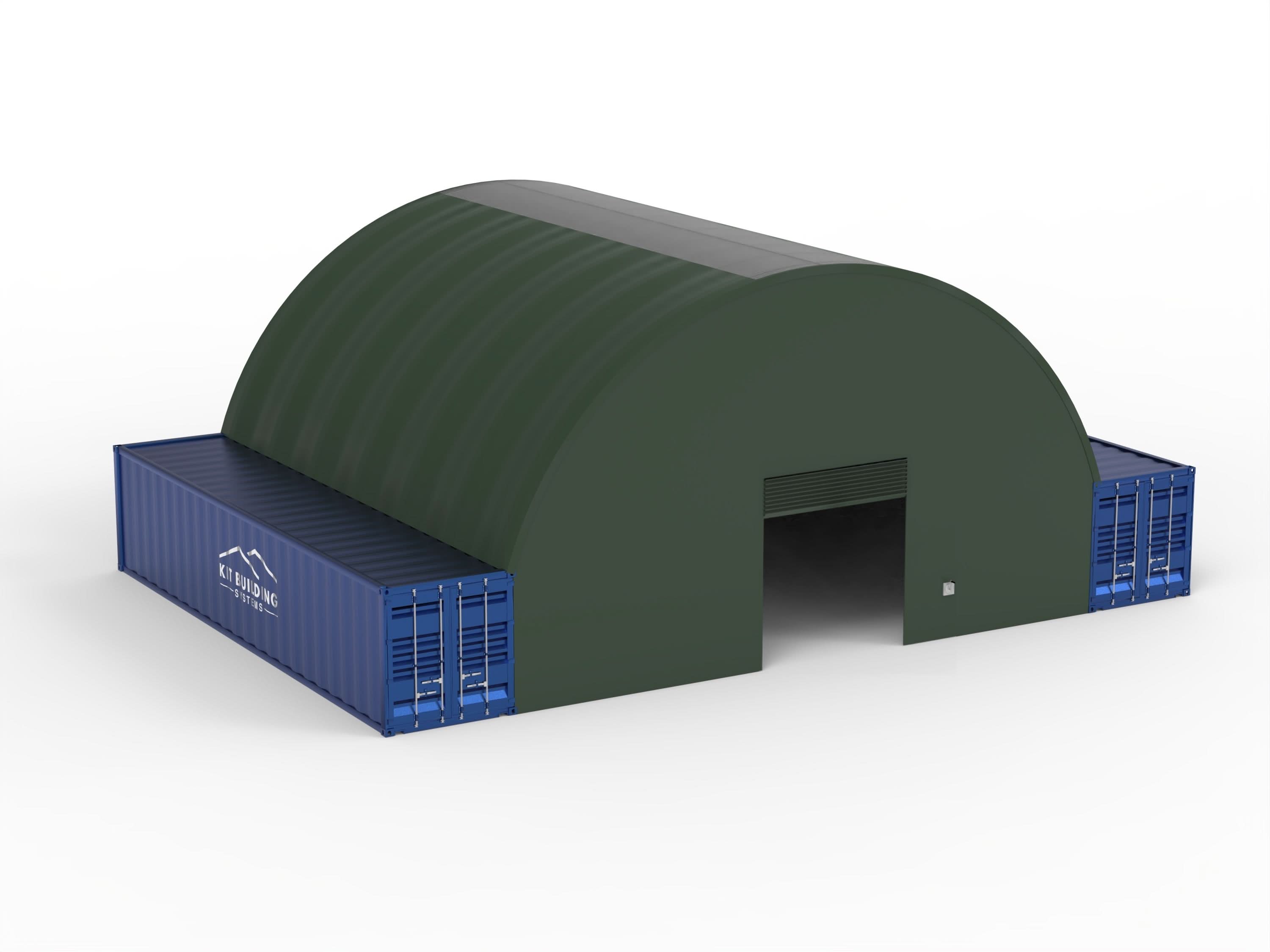 Pensiline per container - 40 piedi x 40 piedi x 15 piedi (12 m x 12 m x 4,5 m)