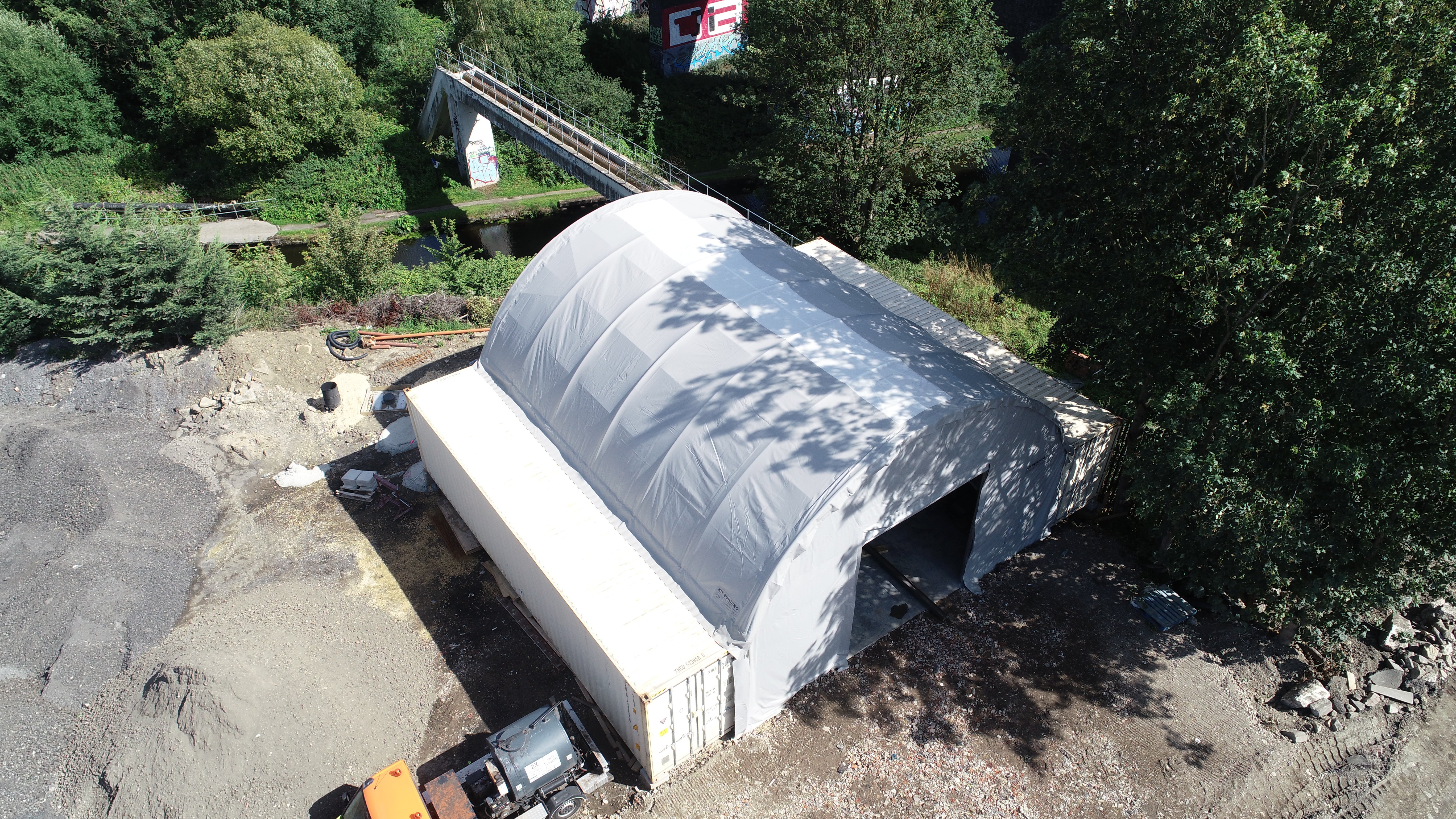 Pensiline per container - 26 piedi x 40 piedi x 10 piedi (8 m x 12 m x 3 m)