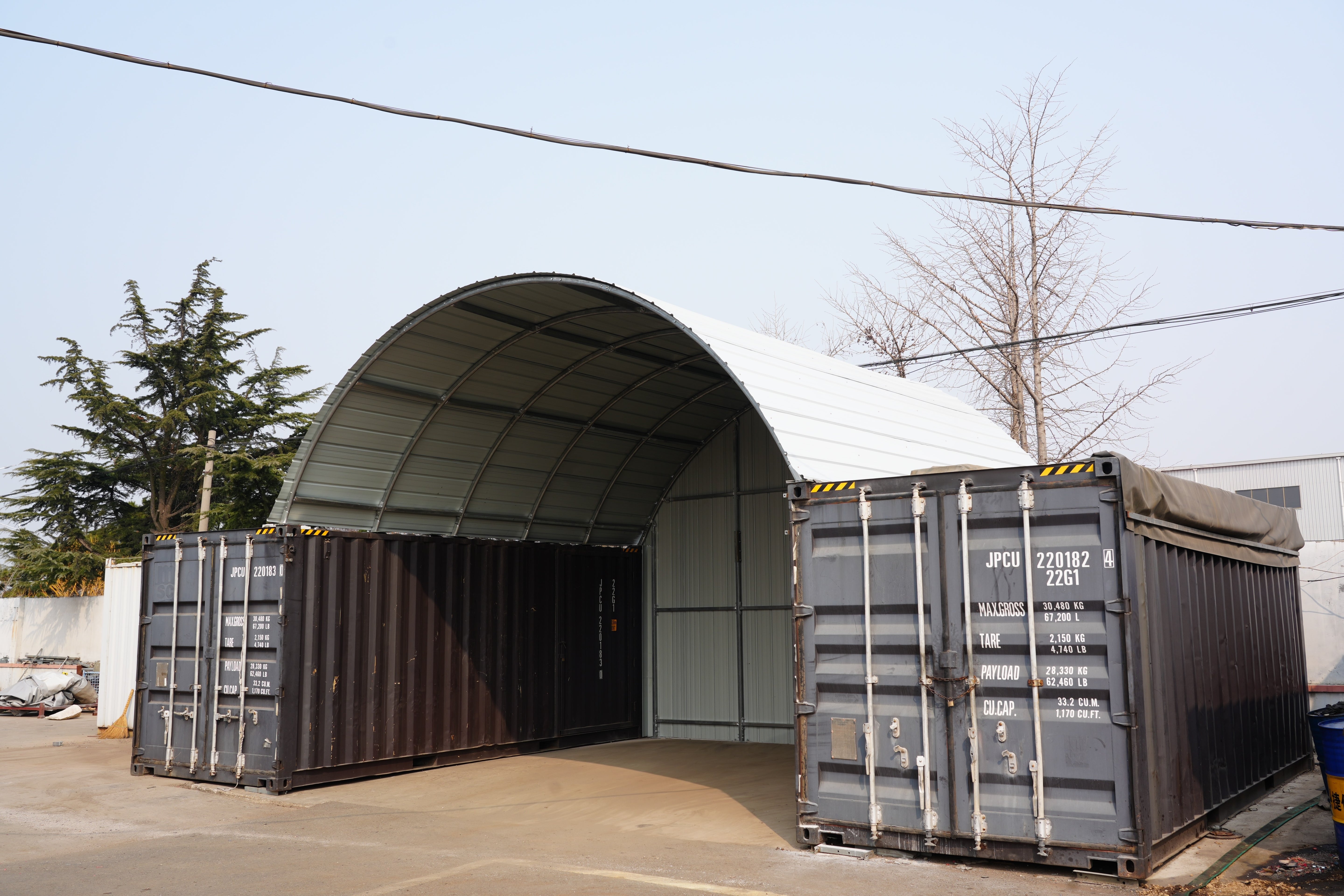 Pensiline per container - 20 piedi x 20 piedi x 6,5 piedi (6 m x 6 m x 2 m)
