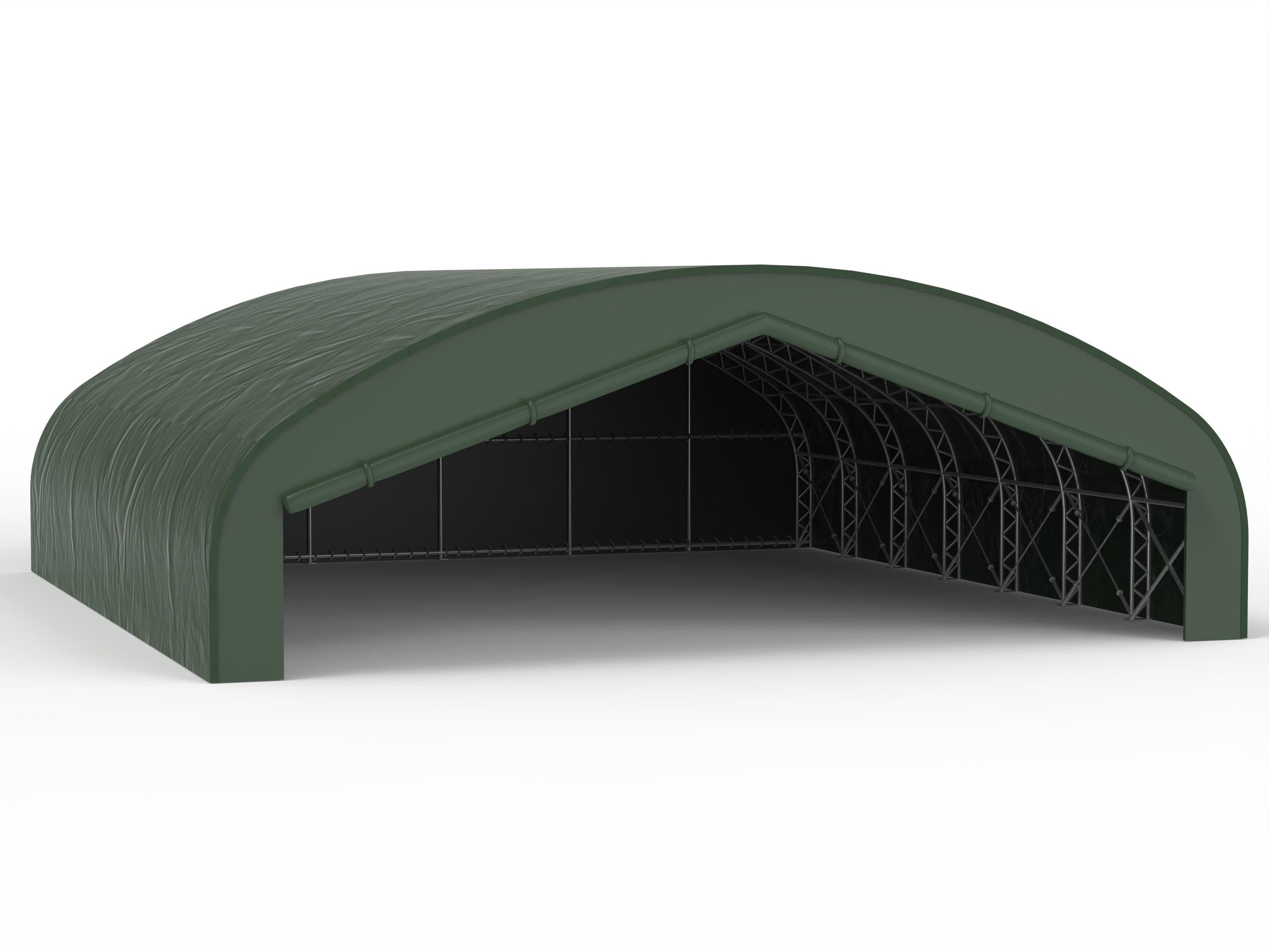 Green aircraft hangar