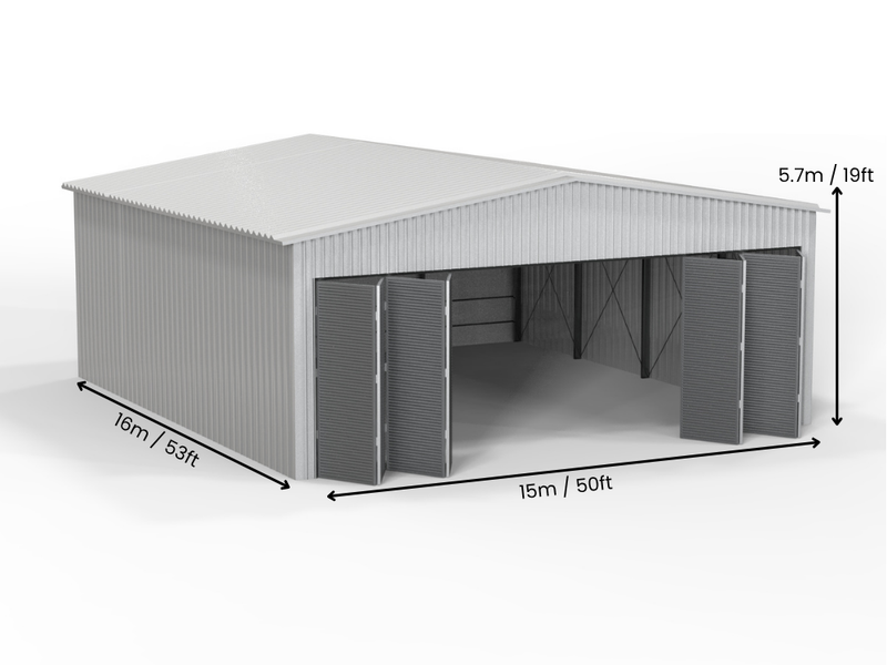 Hangar per aeromobili isolato