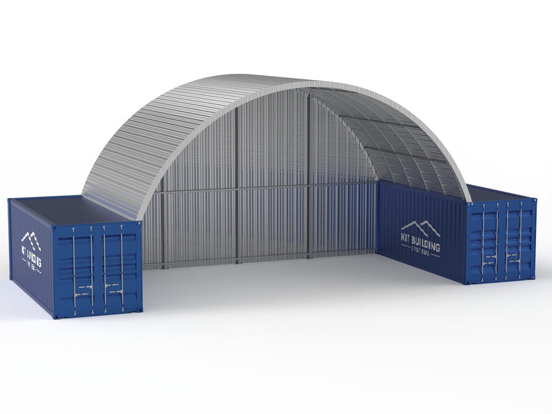 Tetti in Acciaio per Contenitori - 10m x 6m x 3.6m (33ft x 20ft x 12ft)