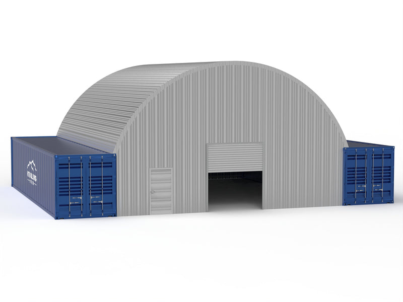 Tetti in Acciaio per Contenitori - 10m x 12m x 3.6m (33ft x 40ft x 12ft)