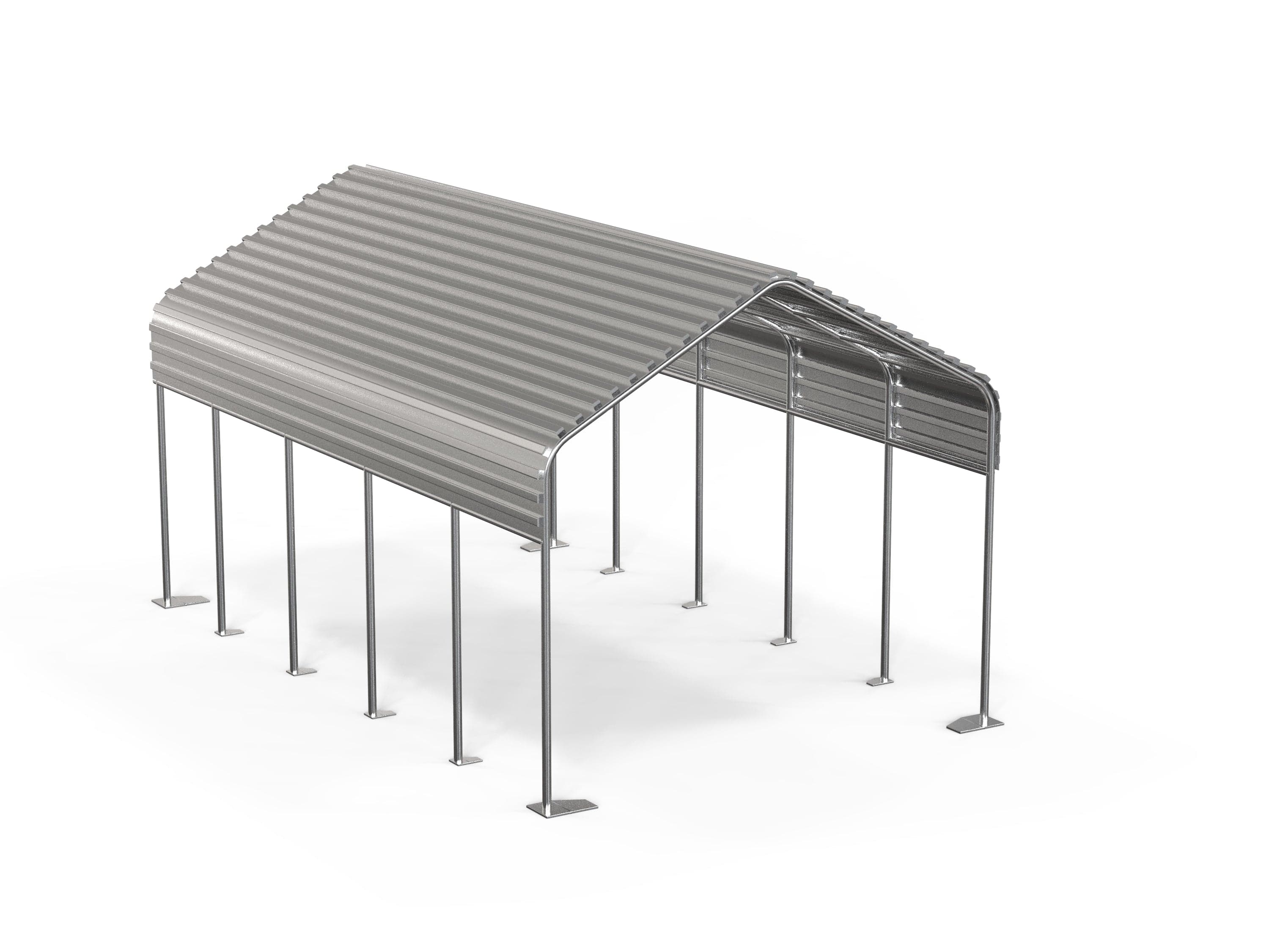 Kit Buildings 16.4ft x 10ft x 9.2ft (5x3x2.8m) Carport Vehicle Shelter